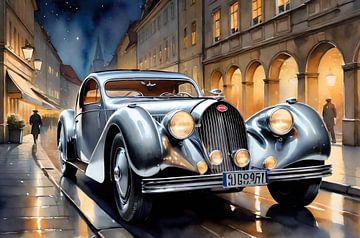 Silver-grey Bugatti van DeVerviers