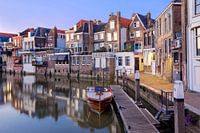 Dordrecht boat landing stage in evening light