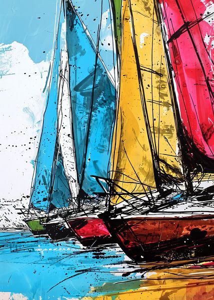 Sailing sport art #sailing #yacht by JBJart Justyna Jaszke