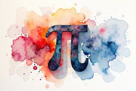 Pi symbol representing the beauty of mathematics and geometry by Markus Gann