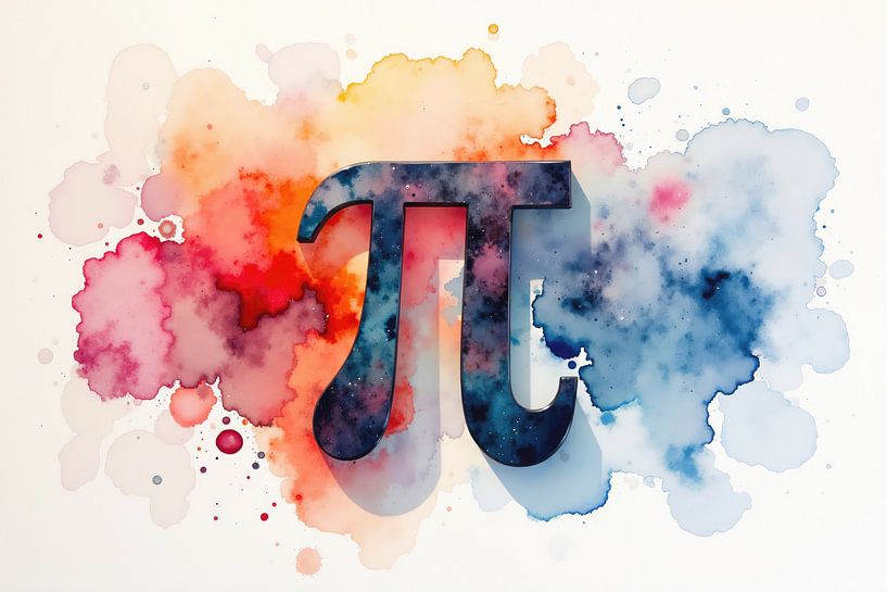 Pi symbol representing the beauty of mathematics and geometry by Markus Gann