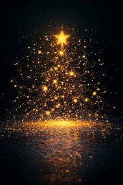 Glitzernder Weihnachtsbaum von Poster Art Shop