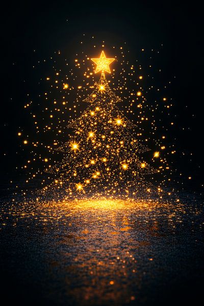 Glitzernder Weihnachtsbaum von Poster Art Shop