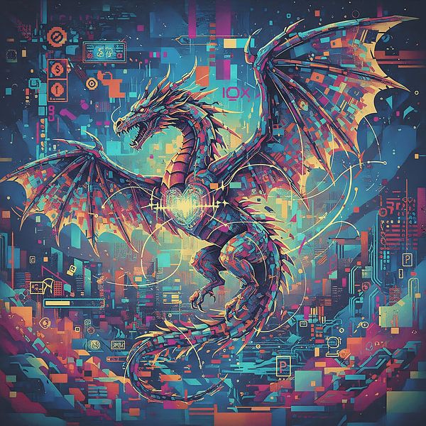 Neodrakonischer Herzschlag von Dreamframe Atelier