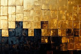 Aplats de couleurs dorées - Structures abstraites sur Poster Art Shop