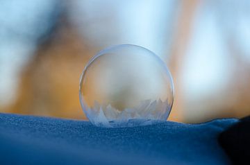 Winter - Bevroren zeepbel VIII van Gerben van den Hazel