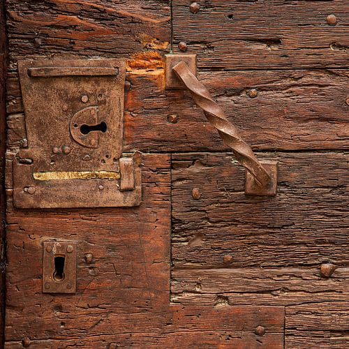 Locks on an old door