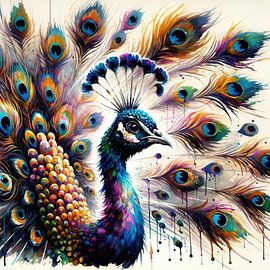 Peacock Feather Splendor by Chromatic Fusion Studio