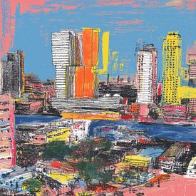 La silhouette de Rotterdam | Une ville moderne et colorée sur Lauren Wilde