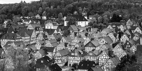 Historisch Freudenberg in een Zwart-Wit panorama