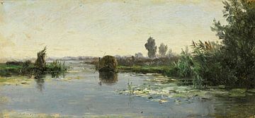 Carlos de Haes-Paysage aquatique, paysage antique