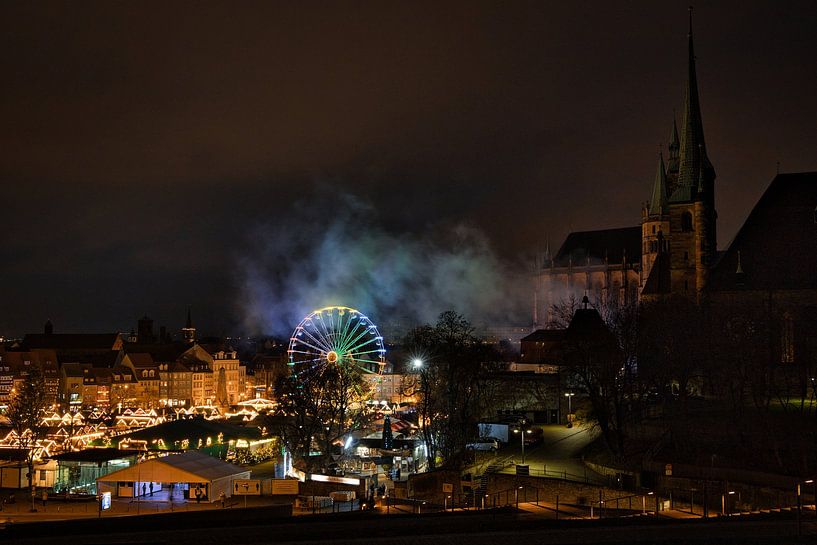 Weihnachtsmarkt in Erfurt auf dem Domplatz von Alexander Ließ