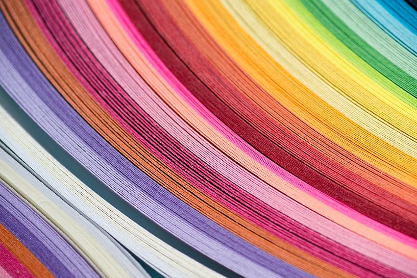 Colour your day 1 ( abstract, colourful photo of paper in rainbow colours)) by Birgitte Bergman