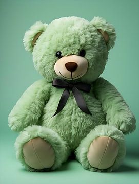 Groene Teddybeer van PixelPrestige