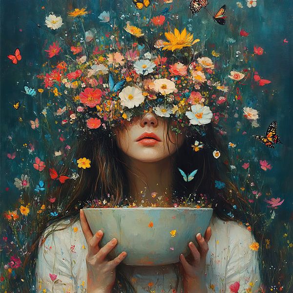Butterfly Flower by Eye catching paintings