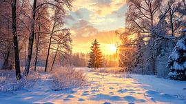 Beaming through the Winter Forest