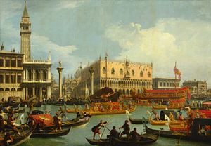 Bucentaurs Rückkehr zum Pier am Palazzo Ducale, Il Canaletto