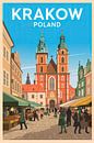 Krakau, Polen van Poster Art Shop thumbnail