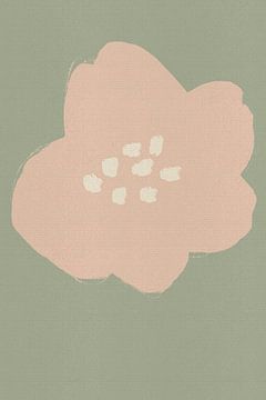 Minimalistische botanische kunst in zachte pasteltinten van Abstract Minimalist Art