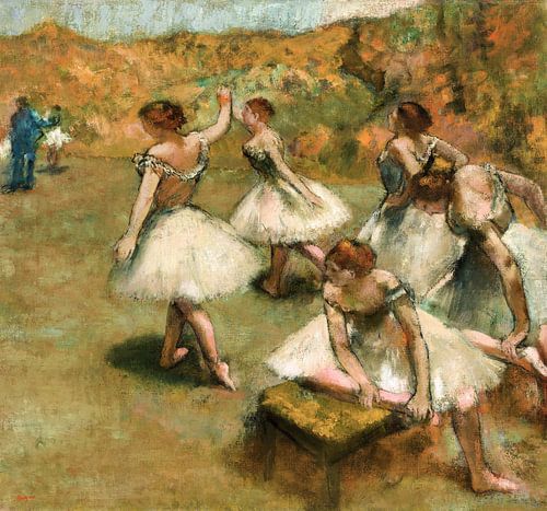Edgar Degas,Dansers op het podium, 1889
