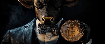 Bulle mit Bitcoin-Münze – Symbolik von Poster Art Shop