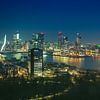 Panorama Rotterdam skyline at Night by Anouschka Hendriks