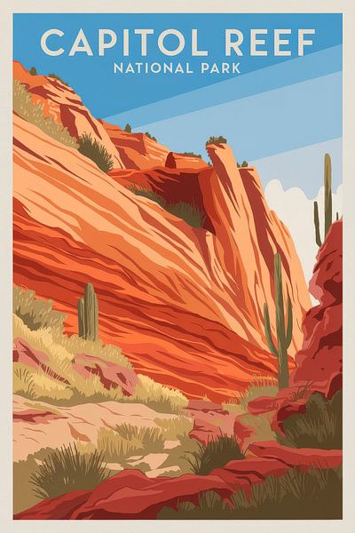 Capitol Reef National Park by Poster Art Shop