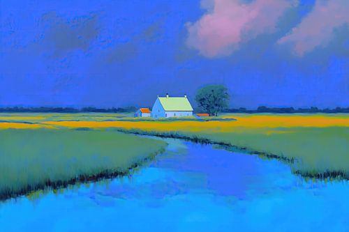 Ferme | Ferme en bleu