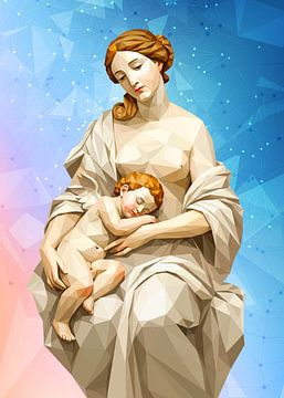 Venus and a Sleeping Cupid (Low poly)