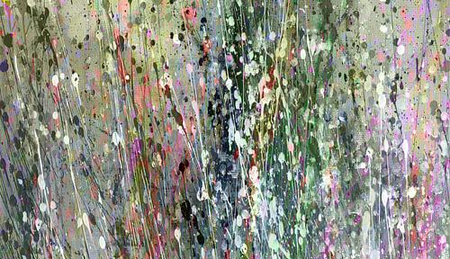 Splash van bloemenweide