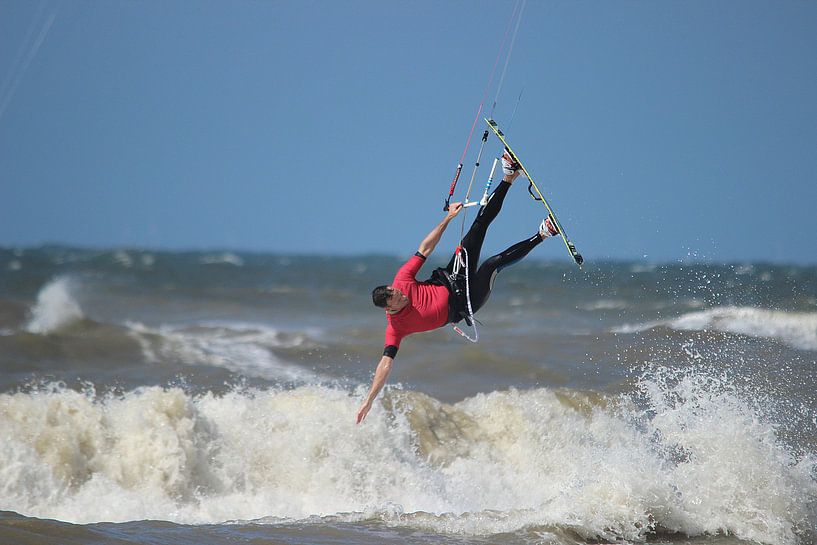 Kitesurf sprong van Rob Hansum