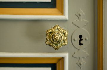 Door handle in a French château in the Loire Valley by Carolina Reina
