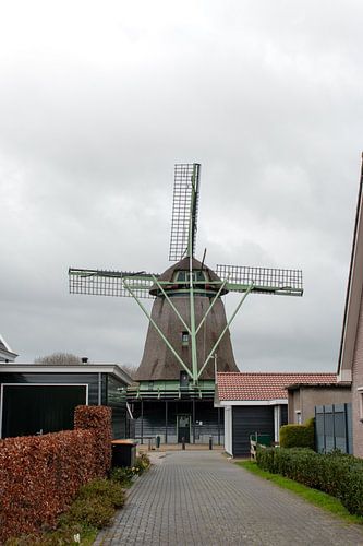 Old-fashioned windmill in Bovenkarpsel Flora