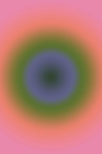 Retro jaren 70 neon kunst. Abstract verloop in blauw, groen, oranje en roze.