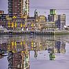 Wasser Reflexion Hotel New York, Rotterdam von Frans Blok