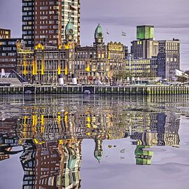 Water reflection Hotel New York, Rotterdam by Frans Blok - photos, art and other wall decoration