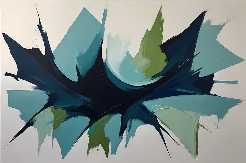 Explosion de vert et de bleu par Art & Soul Creations