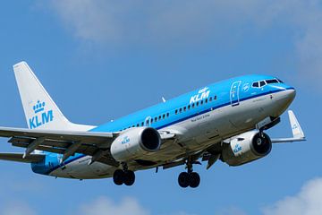 Le Boeing 737 de KLM se prépare à atterrir sur Sjoerd van der Wal Photographie