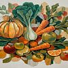 Art culinaire : Une récolte d'automne haute en couleurs avec potiron et fenouil sur Studio Pieternel