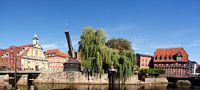 Ilmenau, Historisch warenhuis, Hotel Altes Kaufhaus,Historische oude kraan, Oude stad, Lüneburg, Ned