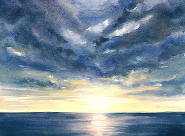 Sonnenuntergang am Meer von Jitka Krause