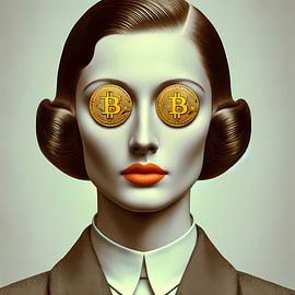 Surrealer Digitaler Blick: Eine Bitcoin-Vision
