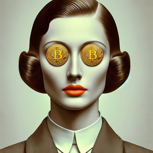 Surrealistische Digitale Blik: De Bitcoin visie