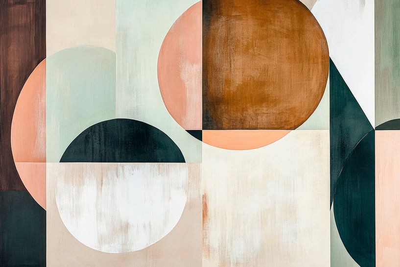 Geometrische Komposition in sanften Tönen von Poster Art Shop