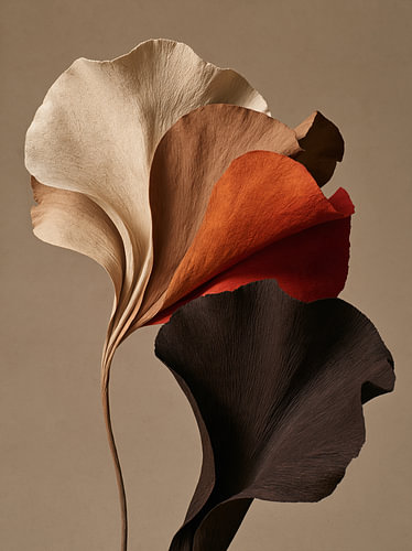Spiced Silence I — Sculptural flower in warm earth tones
