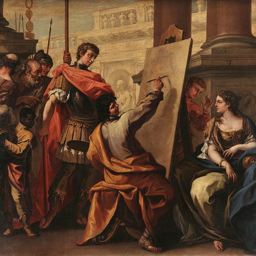 Apelles met de afbeelding van Pancaspe, Sebastiano Ricci