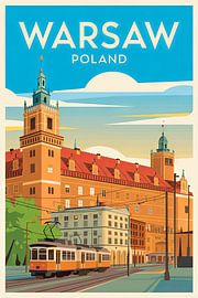 Warschau, Polen von Poster Art Shop