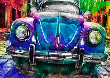 Voiture artistique Volkswagen Beetle sur Artmaster