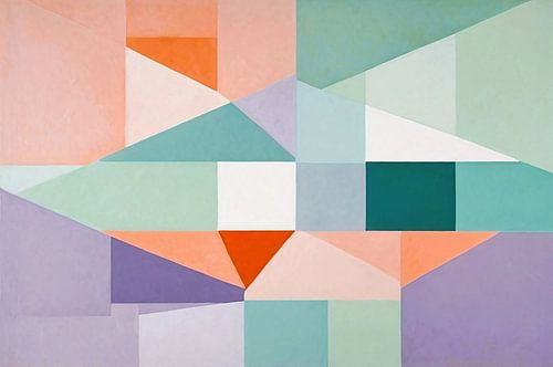 Abstrait géométrique aux couleurs pastel