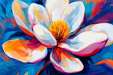 Magnolia lumineux - coloré et artistique sur Poster Art Shop